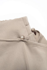 Asymmetrical Ruched Tie-Up Wide Leg Pants