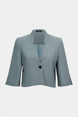 Button Notched Lapel Blazer