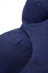 Denim Asymmetrical Ruched Bustier Belted Zipper Maxi Dress