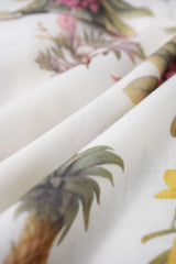 Contrast Floral Print Button Pocket Short Sleeve Wide Leg Romper