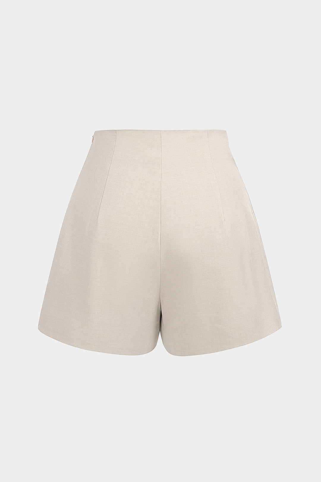 Asymmetrical Metallic Button Skort