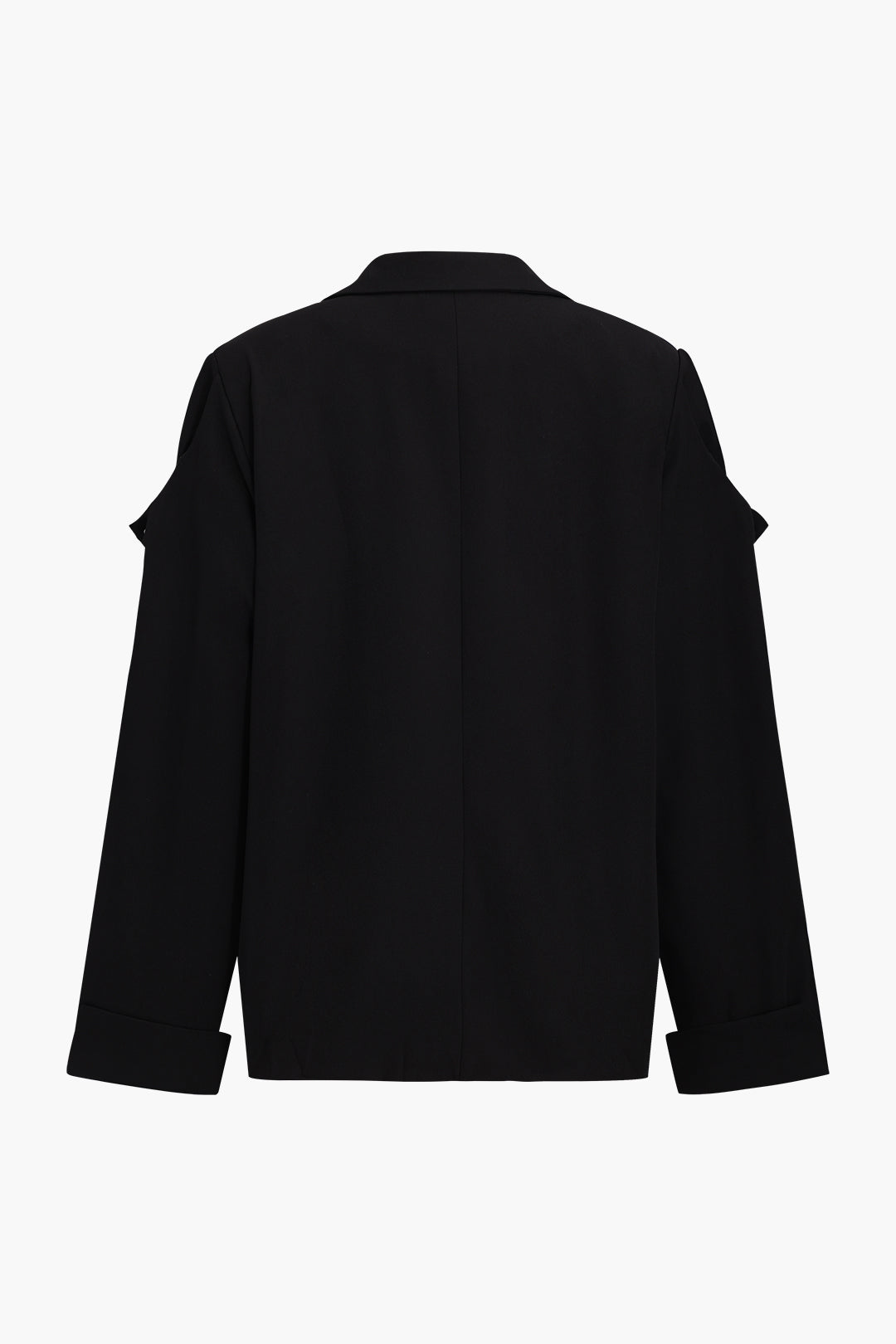 Denim Patchwork Notched Lapel Outerwear