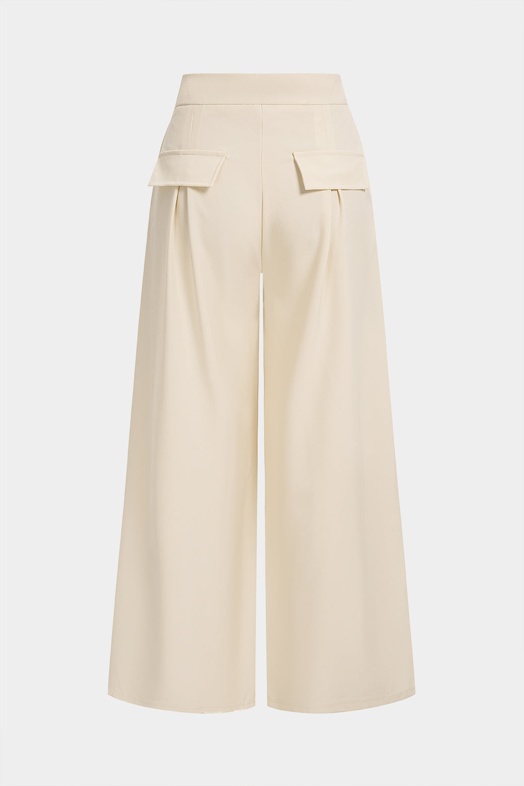 Button Wide-Leg Pants