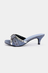 Denim Square Sandals