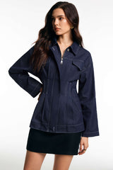 Denim Pleated Outerwear