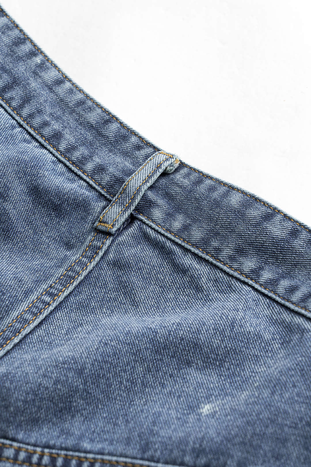 Denim Asymmetrical High Waist Straight Leg Jeans
