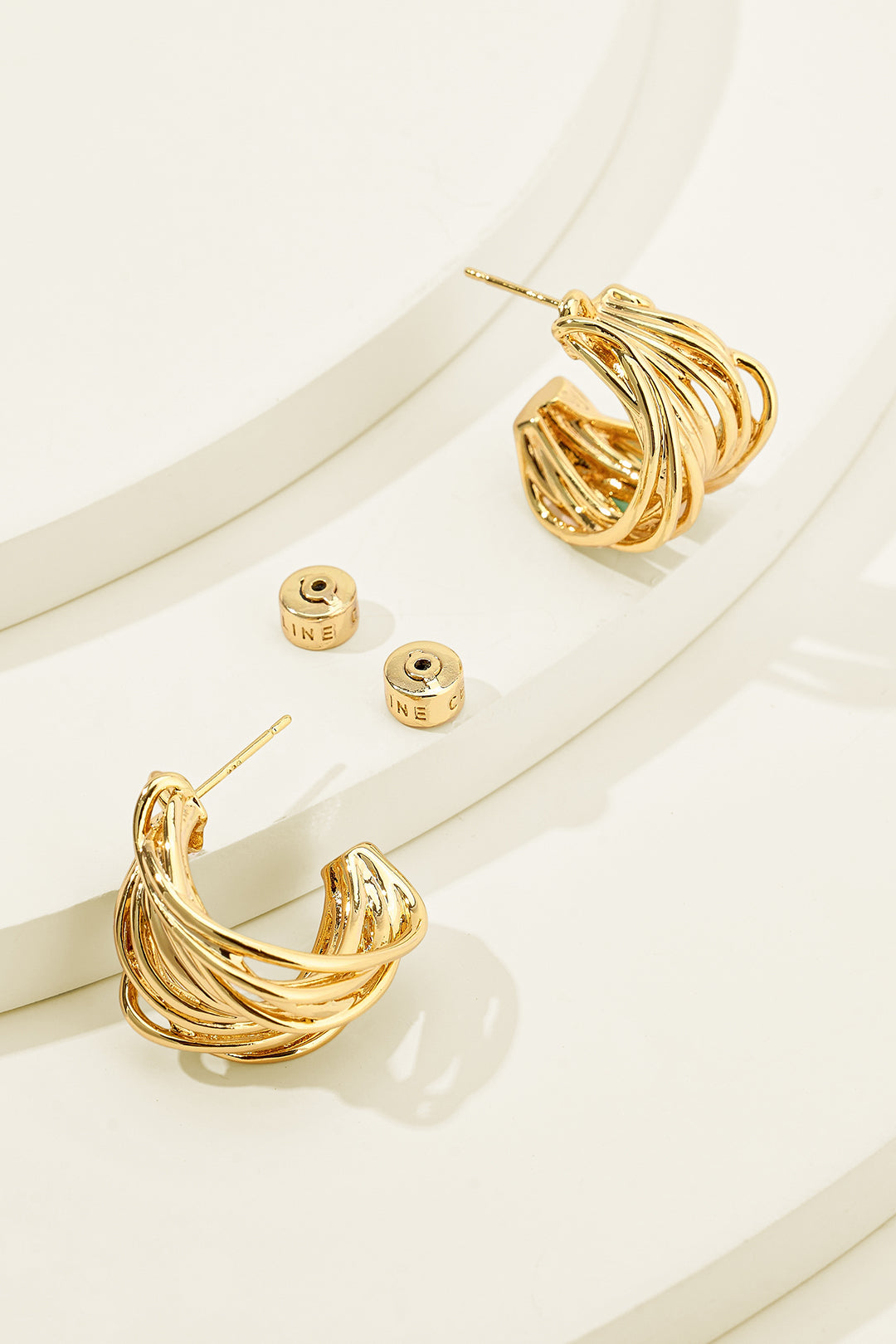 Alloy C-Shaped Irregular Earrings