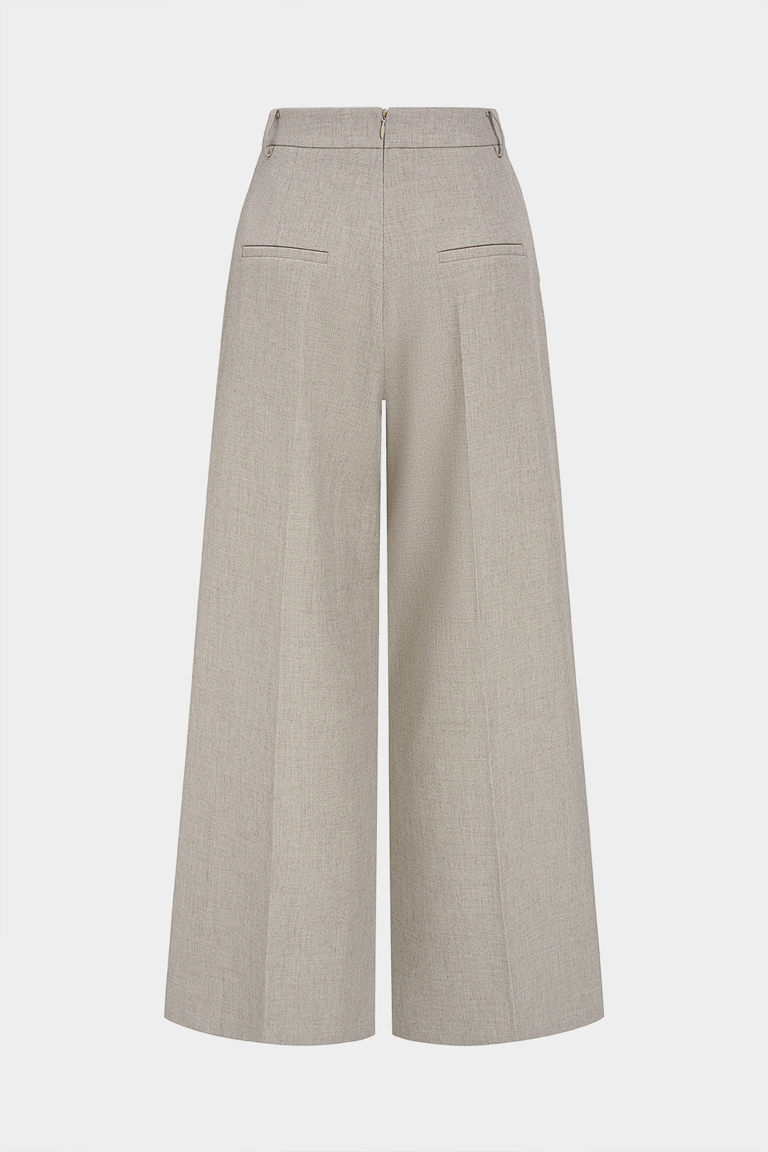 Asymmetrical Metallic Straight  Leg  Pants