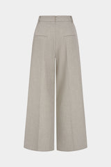 Asymmetrical Metallic Straight  Leg  Pants