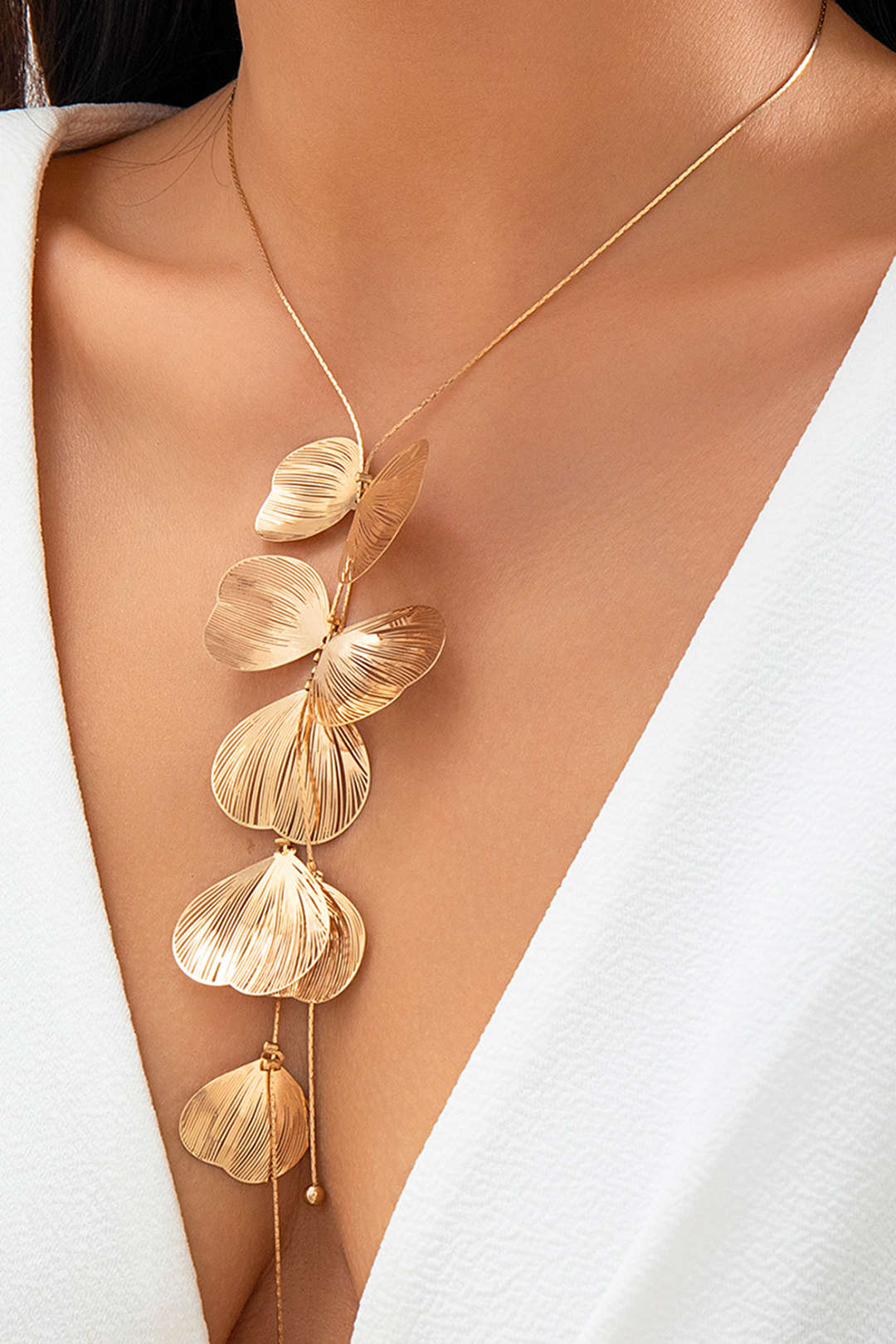 Alloy Ginkgo Leaf Necklace