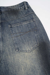 Denim Metallic Decor High Waist Jeans