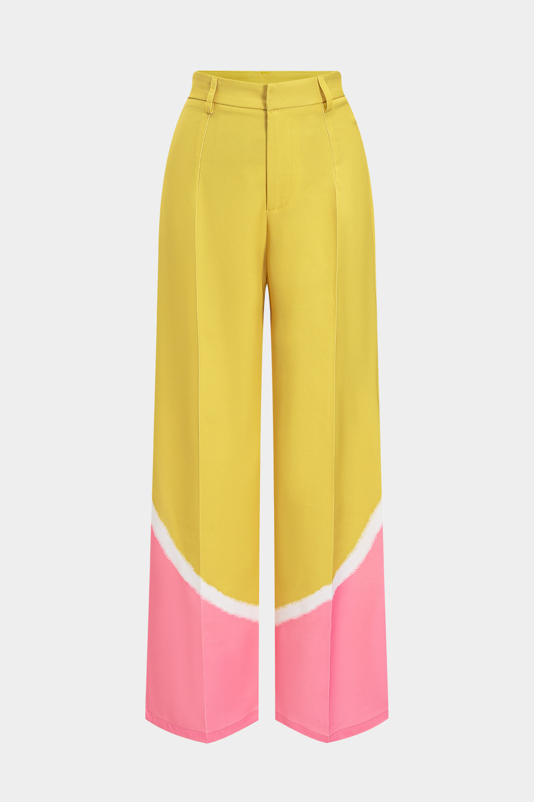 Contrast Wide Leg Trousers