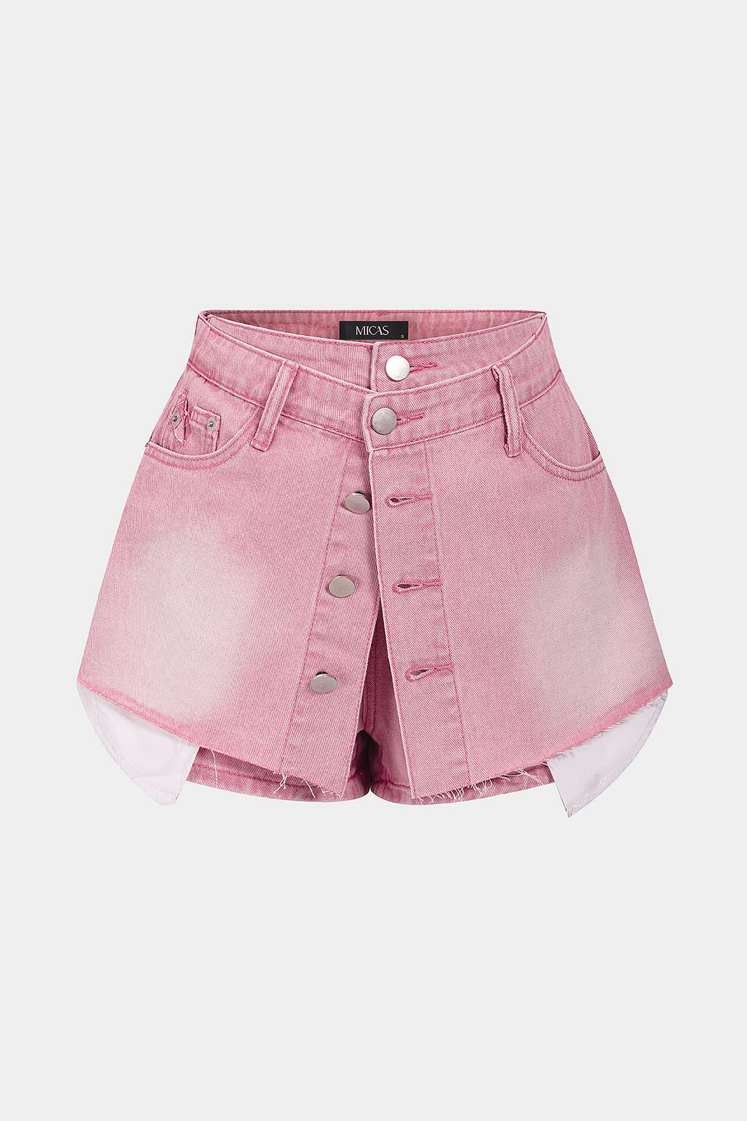 Denim Button Pocket Shorts