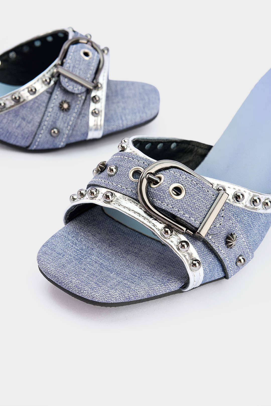 Denim Square Sandals