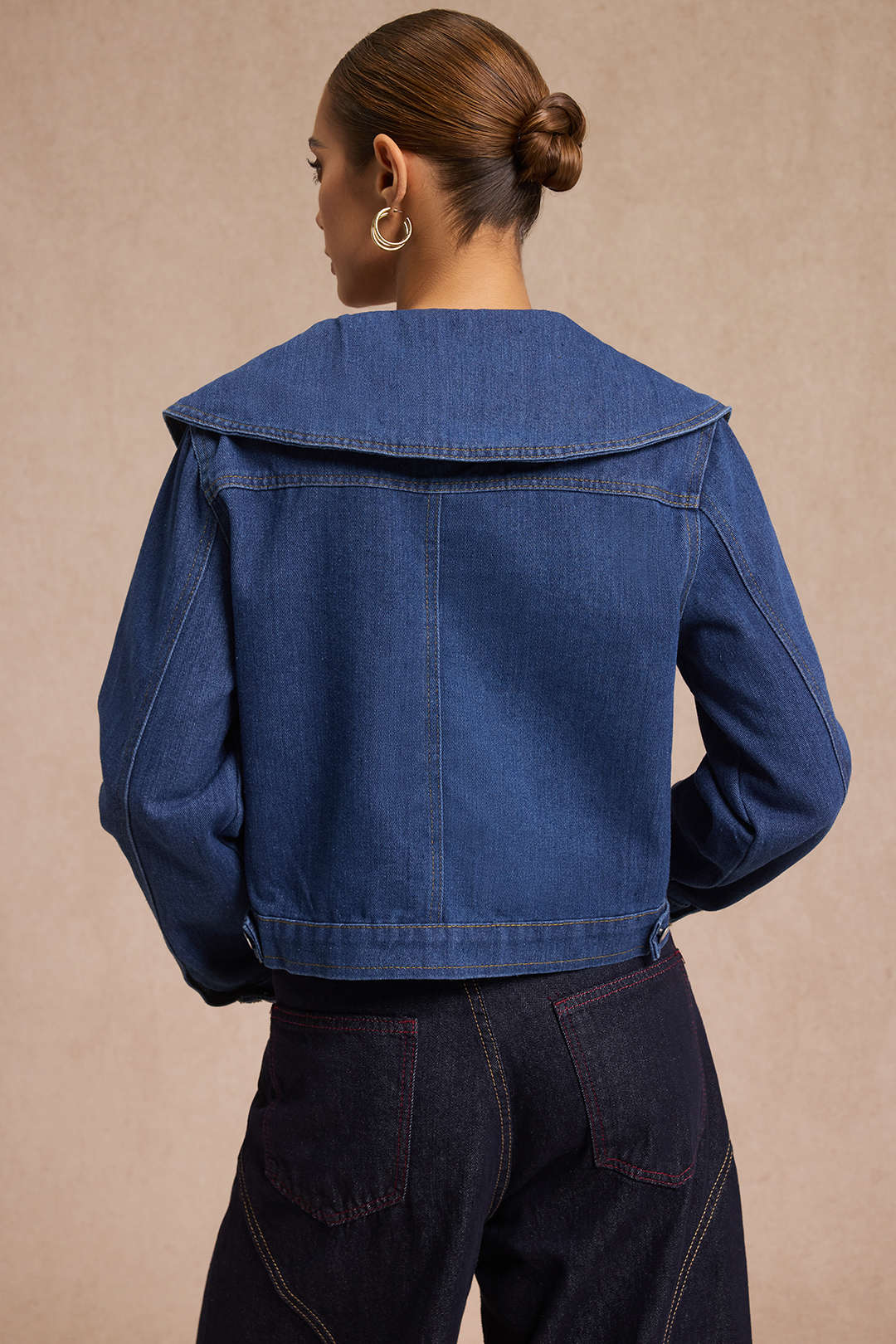 Denim Lapel Outerwear