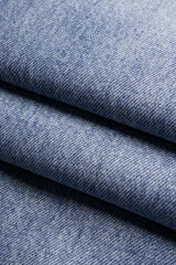 Denim Button Zipper Jeans