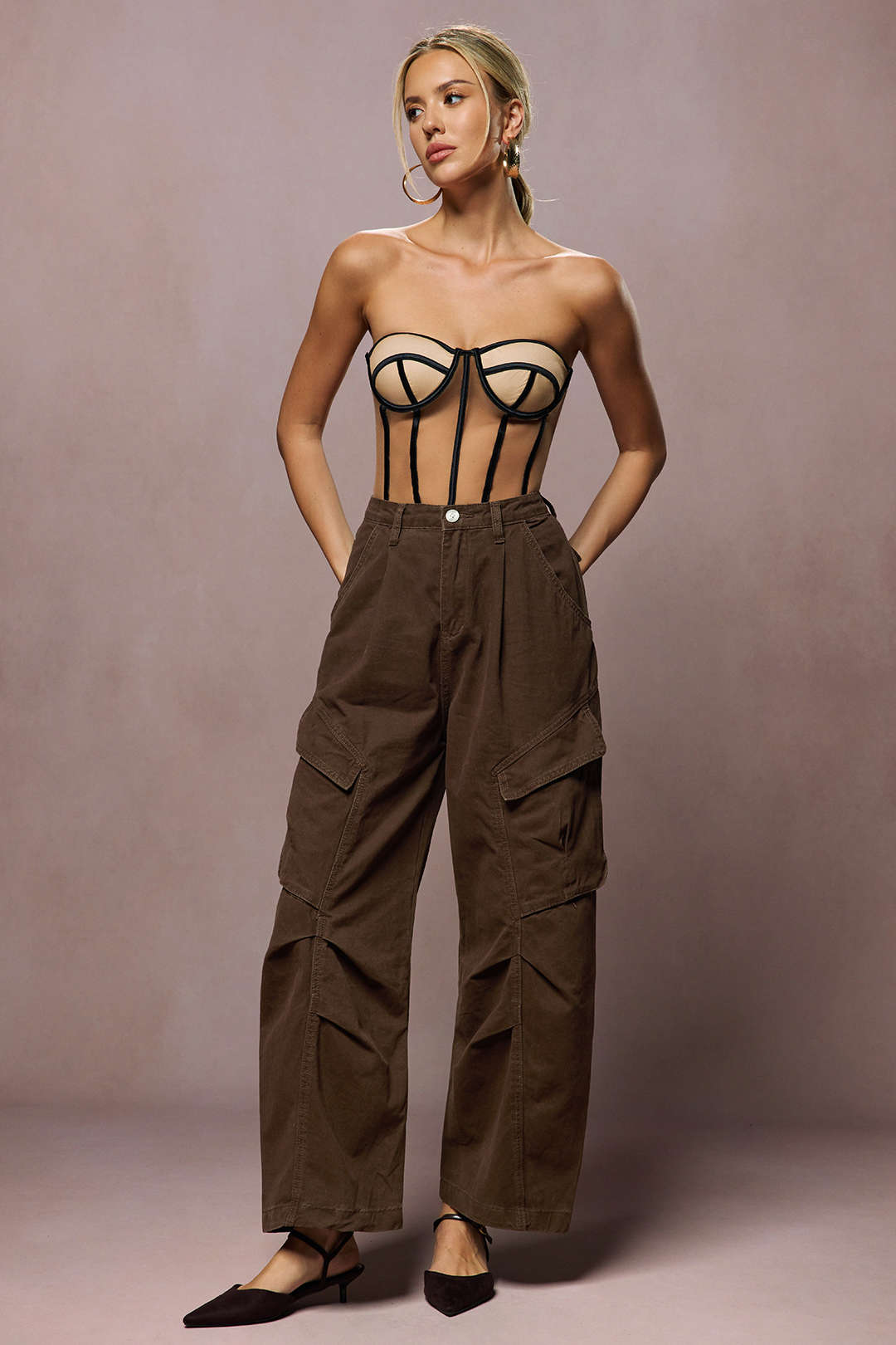 Denim Ruched Pocket Jeans