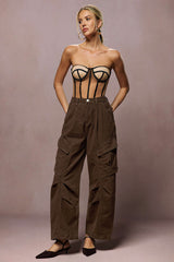 Denim Ruched Pocket Jeans