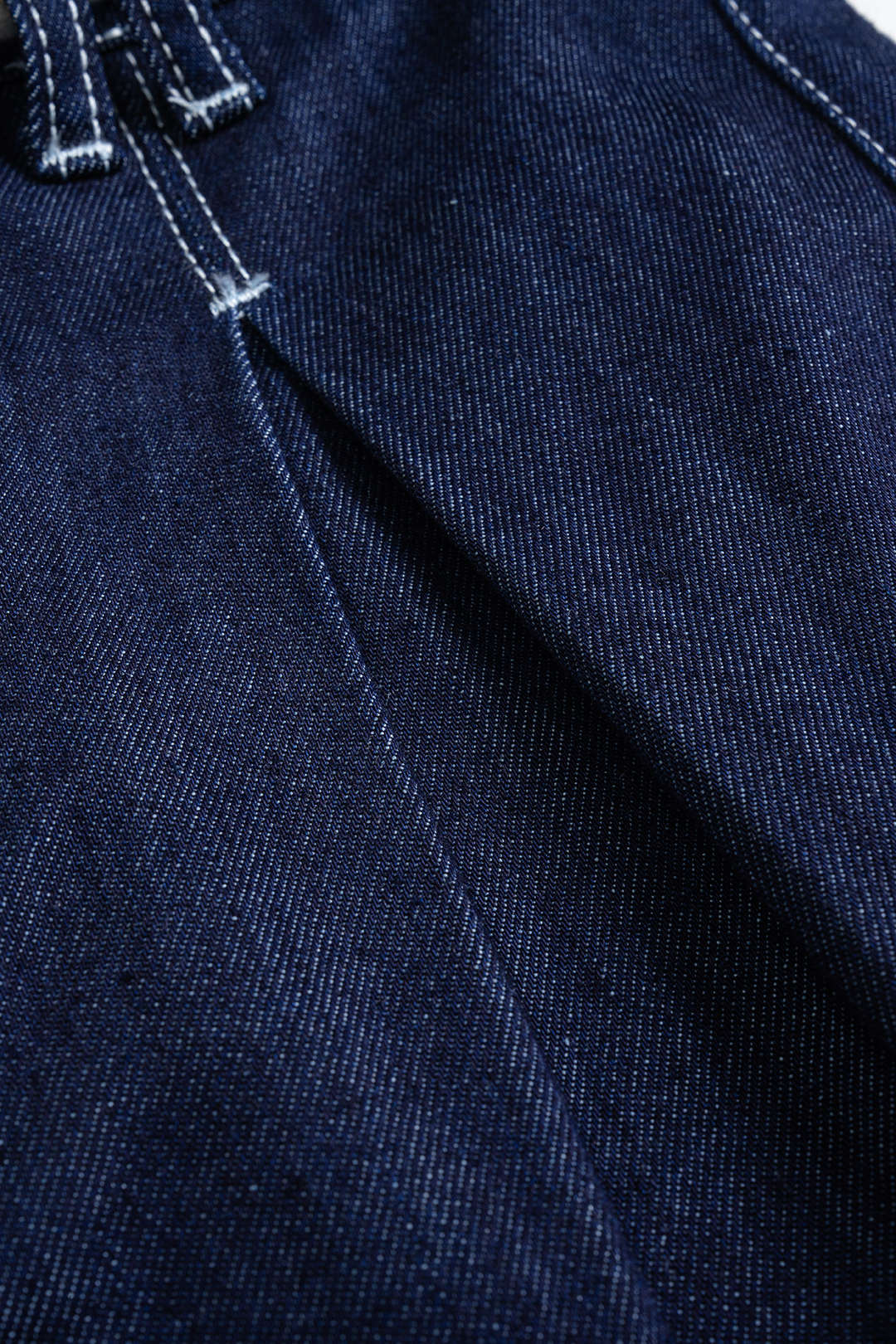 Denim Tie Front Ruched Straight Leg Jeans