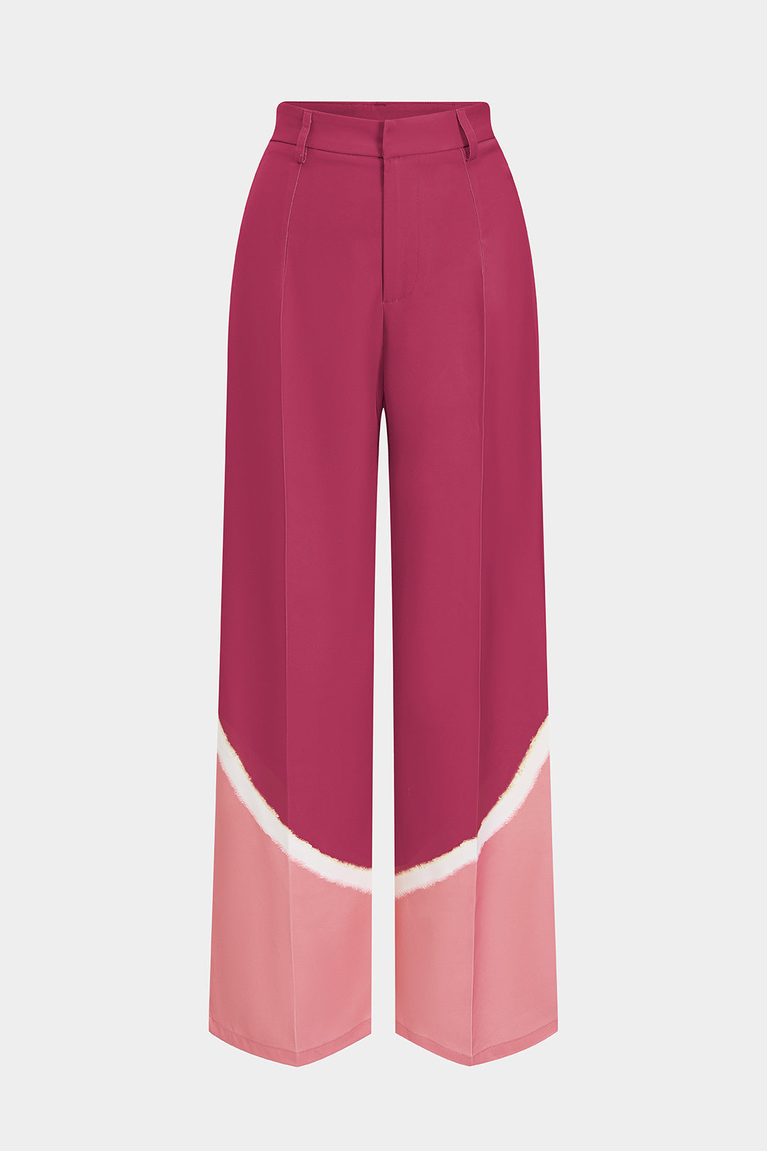 Contrast Wide Leg Trousers