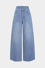 Denim High Waist Straight Leg Jeans