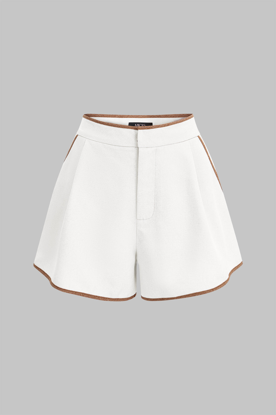 Contrast Binding High Waist Shorts