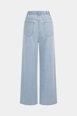 Denim Pocket Straight Leg Jeans
