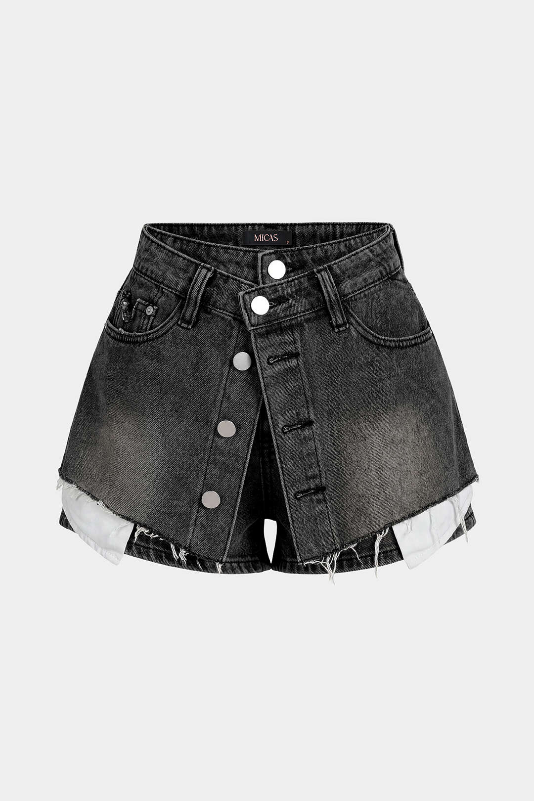 Denim Button Pocket Shorts