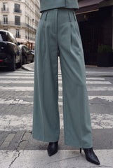Button Straight Leg Pants