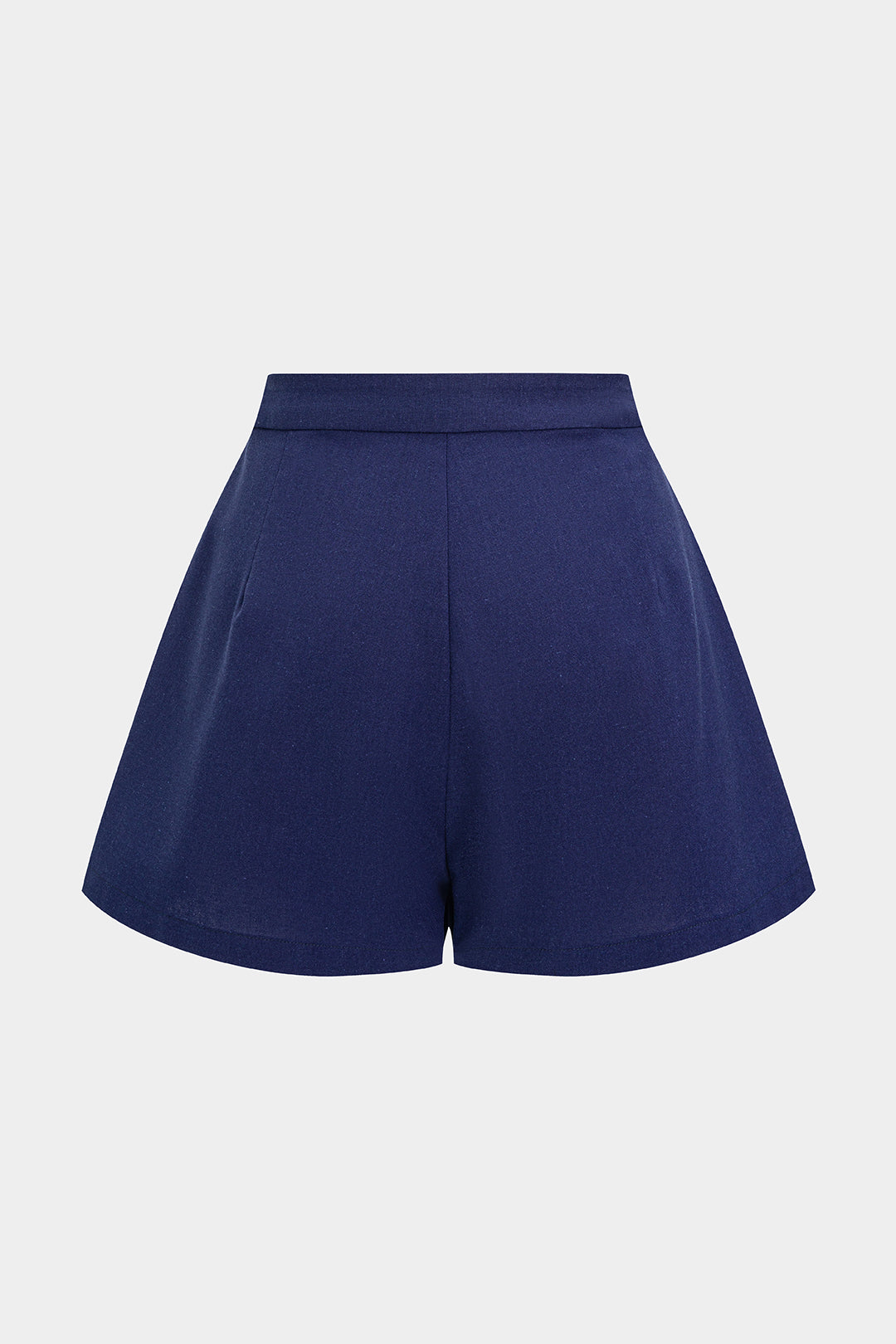 Asymmetrical Button Ruched Shorts
