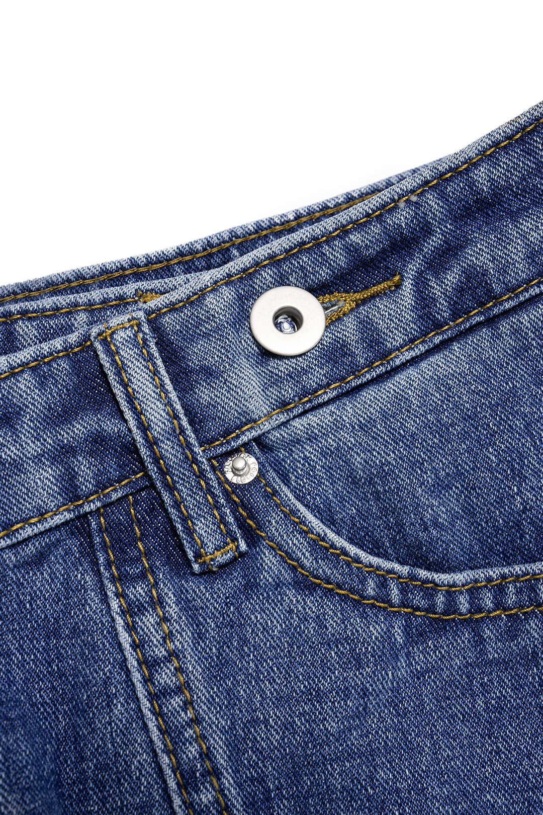 Denim Asymmetrical High Waist Skirt