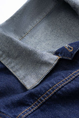 Denim Button Patchwork Outerwear