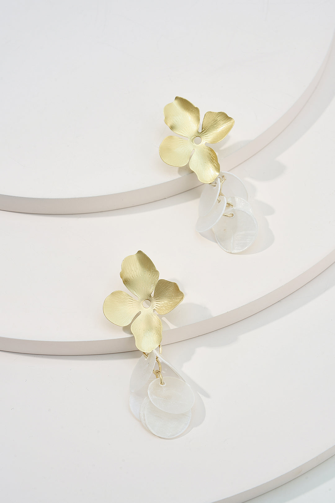 Alloy 3D Floral Fringe Earrings