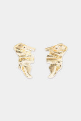 Alloy Irregular Pleated Earrings