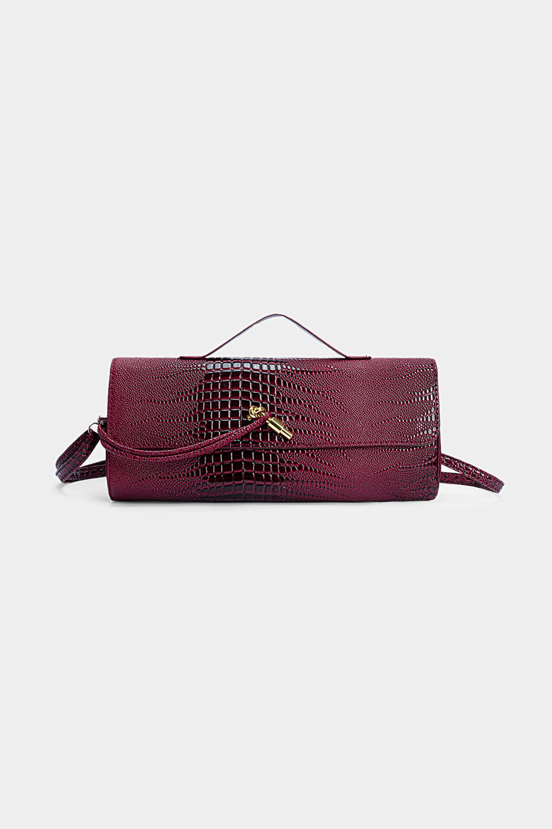 Crocodile Skin Pattern Faux Leather Clutch Bag
