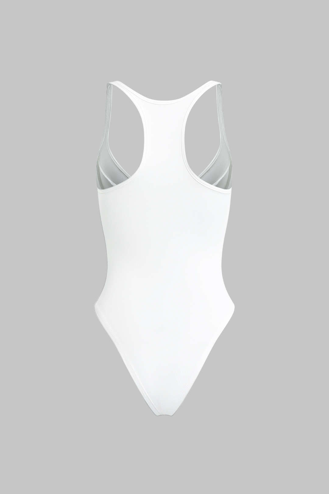 Basic Solid Deep-V Neck Bustier Sleeveless Bodysuit