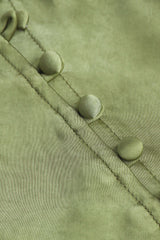 Asymmetric Hem Split Button Decor Skirt