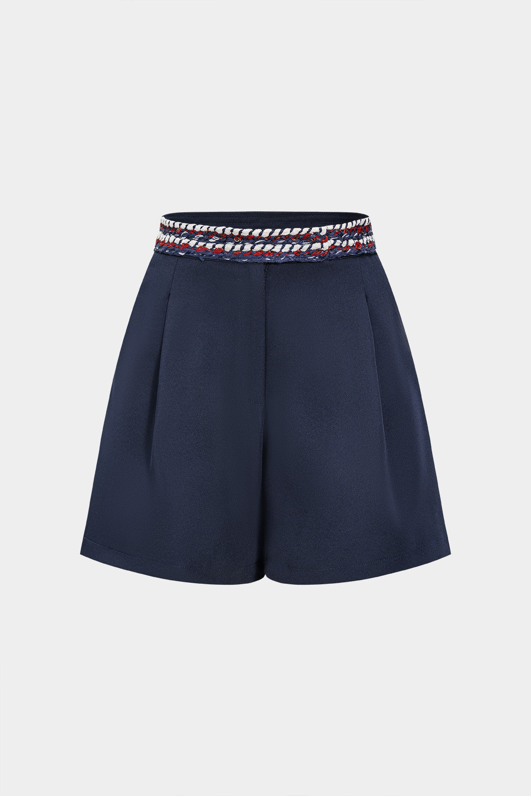 Contrast Trim Wide Leg Shorts