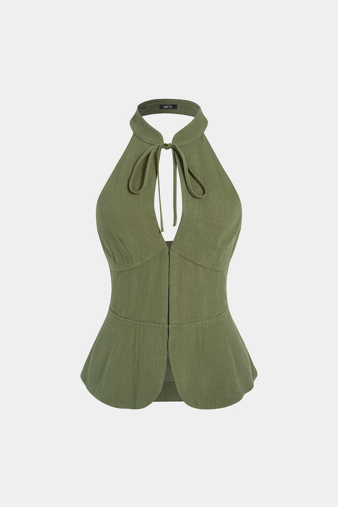 Cut Out Tie-Up Backless Tank Top