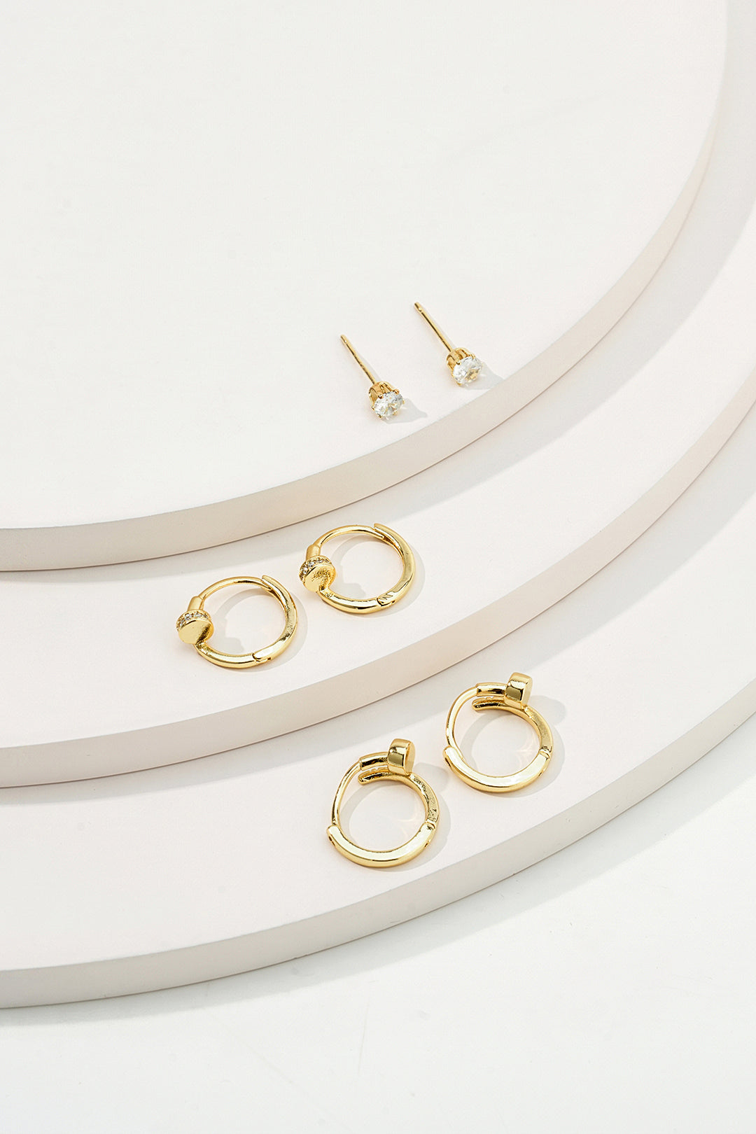 Alloy Round Rhinestone Earrings