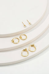 Alloy Round Rhinestone Earrings