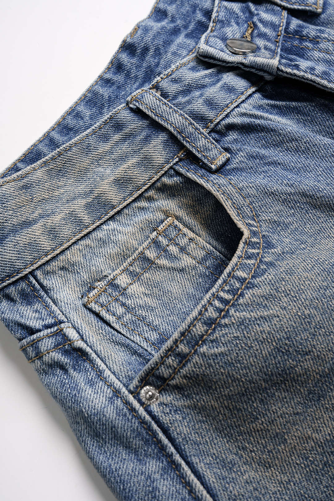 Denim Asymmetrical Wide Leg Jeans