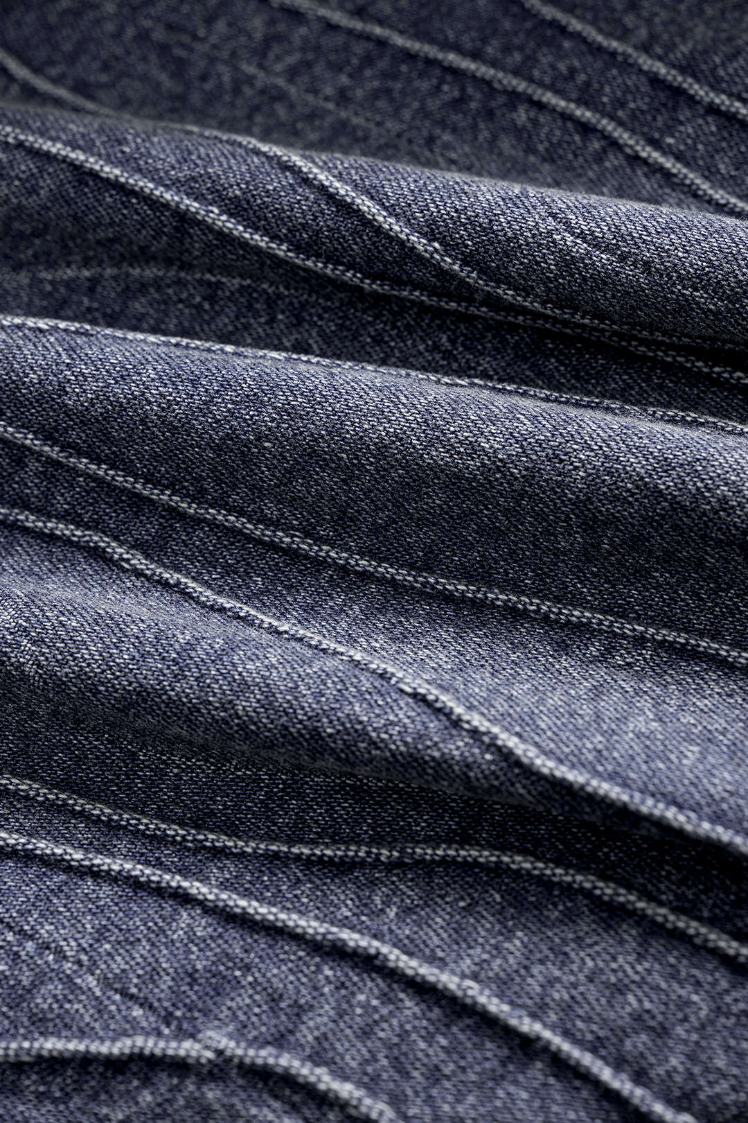 Denim Button Smocked Ruched Outerwear