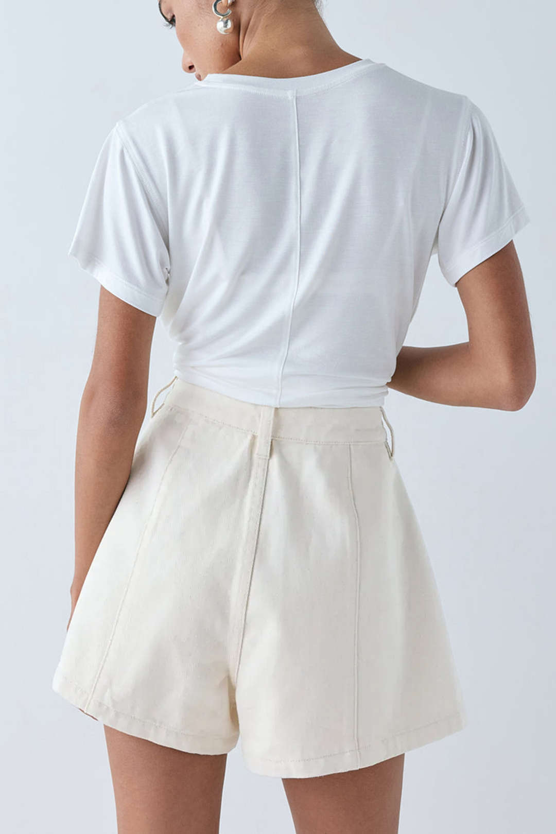 Crossed Strappy High Waist Wide Leg Shorts