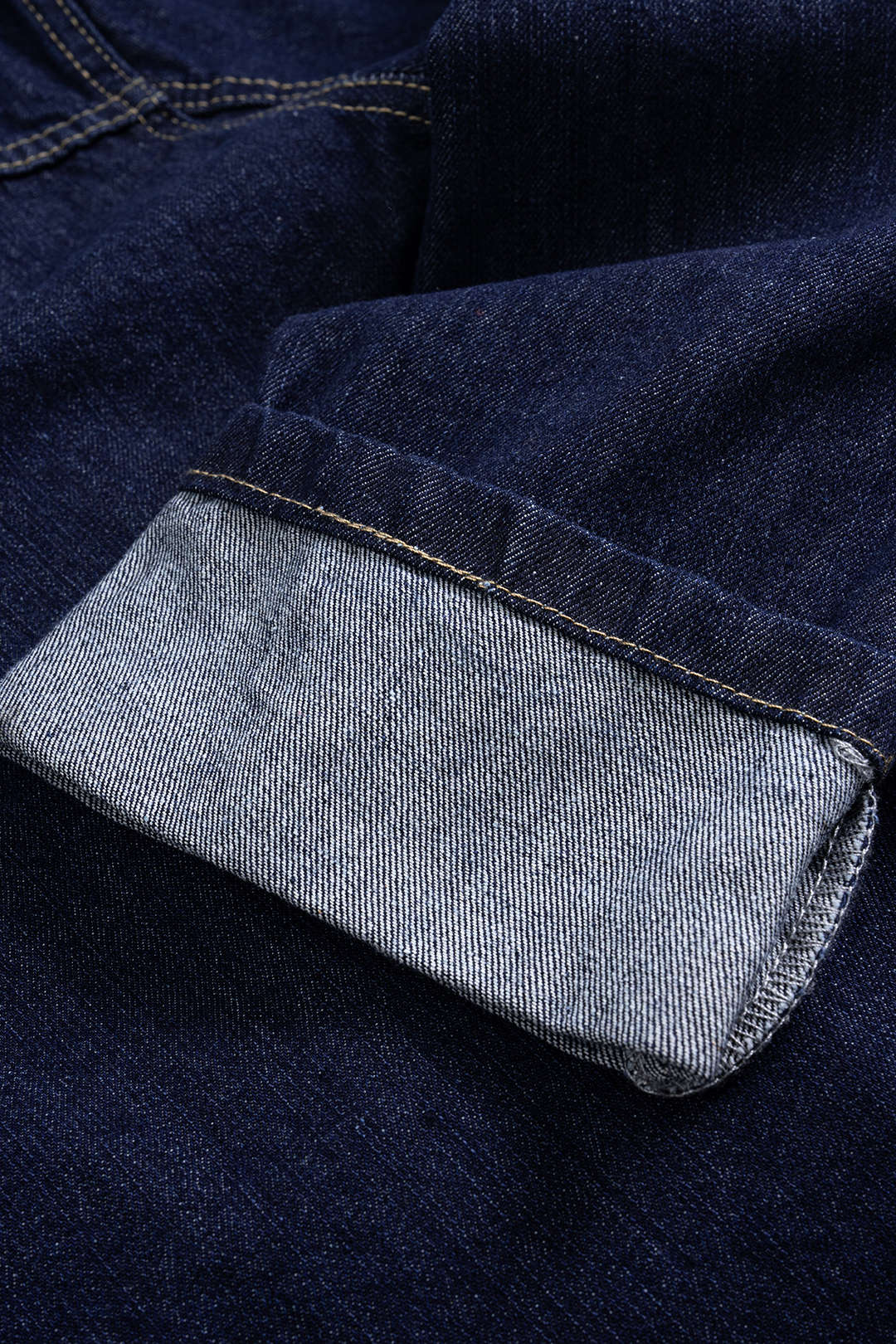 Denim Button Cuffed Long-Sleeve Top