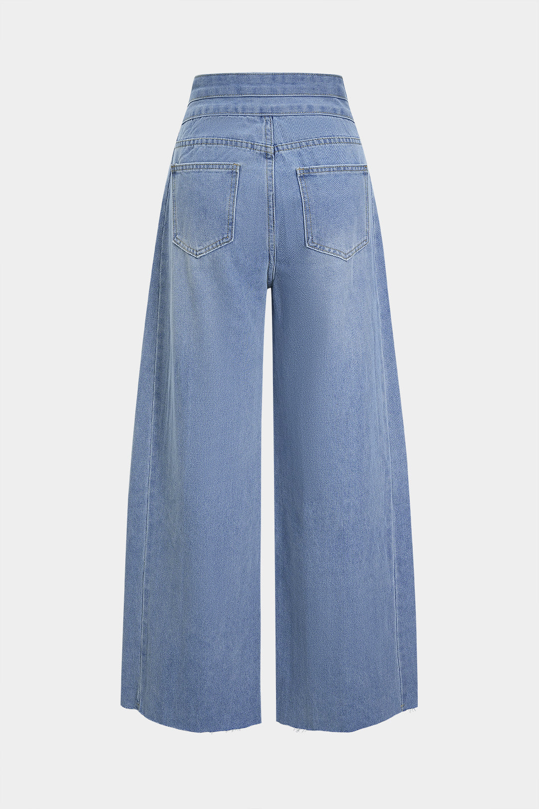 Denim High Waist Straight Leg Jeans