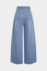 Denim High Waist Straight Leg Jeans