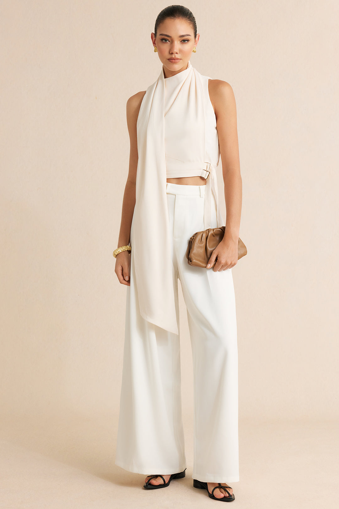 Asymmetrical Tie-Up Tank Top