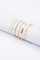Bohemian Alloy geometric Chain Bracelets