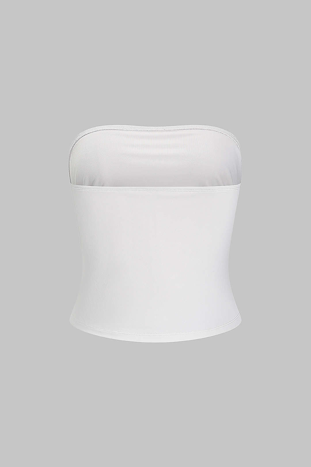 Basic Solid Ruched Tube Top